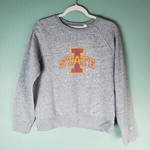 Tailgate Womens Gray Iowa State Star Sweatshirt Size Small